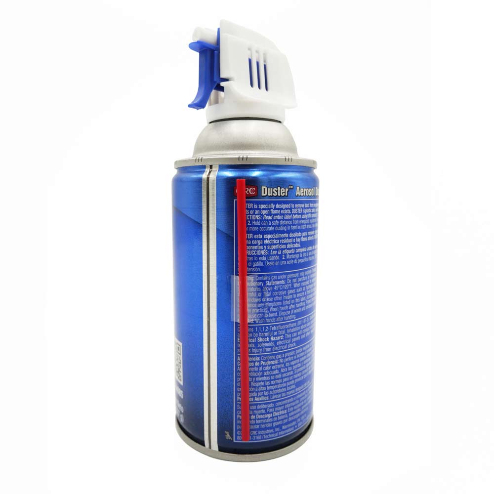 Aire comprimido CRC Duster 04963, 8 onz, antiflamable, elimina la suciedad  y el polvo - Coolbox