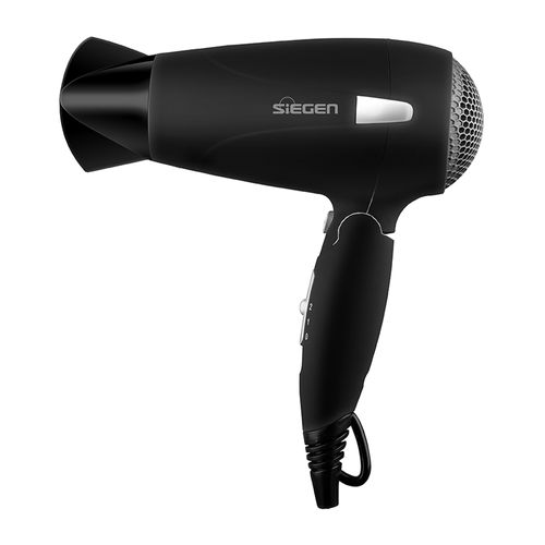Secadora de cabello Siegen SG-3012, 1700W, 2 niveles de velocidad y temperatura, negro