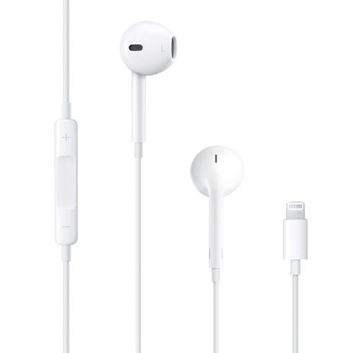 Audífonos in ear con micrófono Apple EarPods conector lightning, control de música y llamadas, blanco