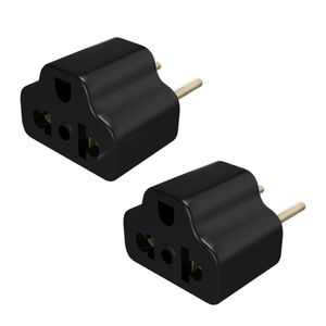 Adaptador universal Epem X2, espigas redondas, sin contacto tierra, negro