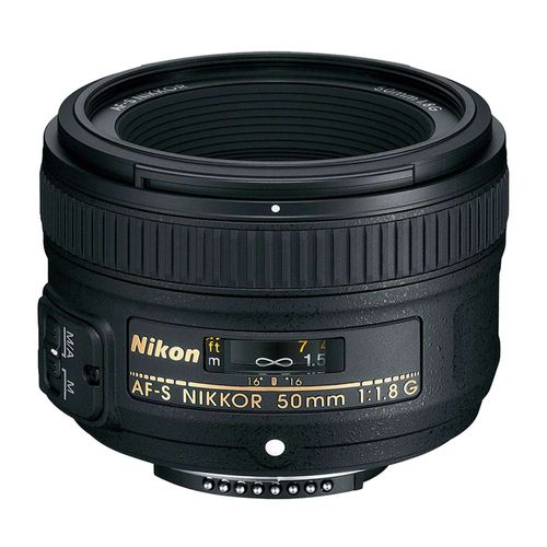 Lente Nikon AF-S Nikkor 50mm f/1.8G, ángulo de visión 46°, filtro 58mm