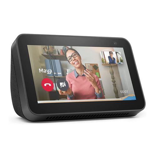 Pantalla inteligente Amazon Echo Show 5, 2da generación control de voz Alexa, cámara 2MP con cubierta integrada, negro
