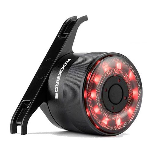 Luz posterior Smart Rockbros Q3 Samurai con sensor de frenado, luz roja, recargable micro USB