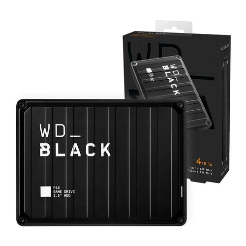 Disco duro Western Digital Black P10 Game drive 4TB, USB 3.2, 140MB/s