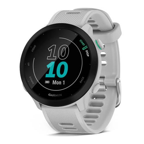 Smartwatch Garmin Forerunner 55, gps, 1.04", resistente al agua 5 ATM, máx. 14 días, blanco