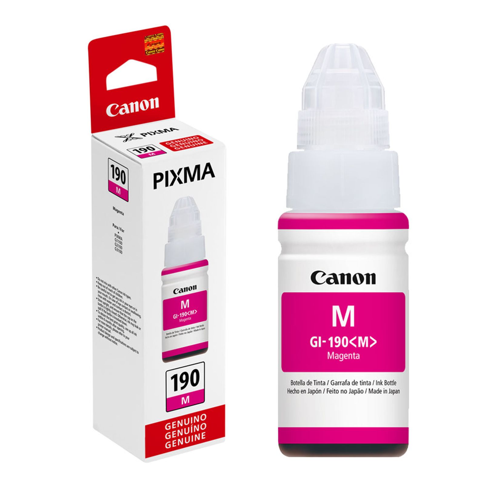 Botella de Tinta Canon GI-190M Magenta G2100/G3110/G4110 70ml