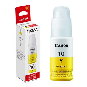 Botella de tinta Canon GI10Y amarillo, rinde 7700 páginas 70ml