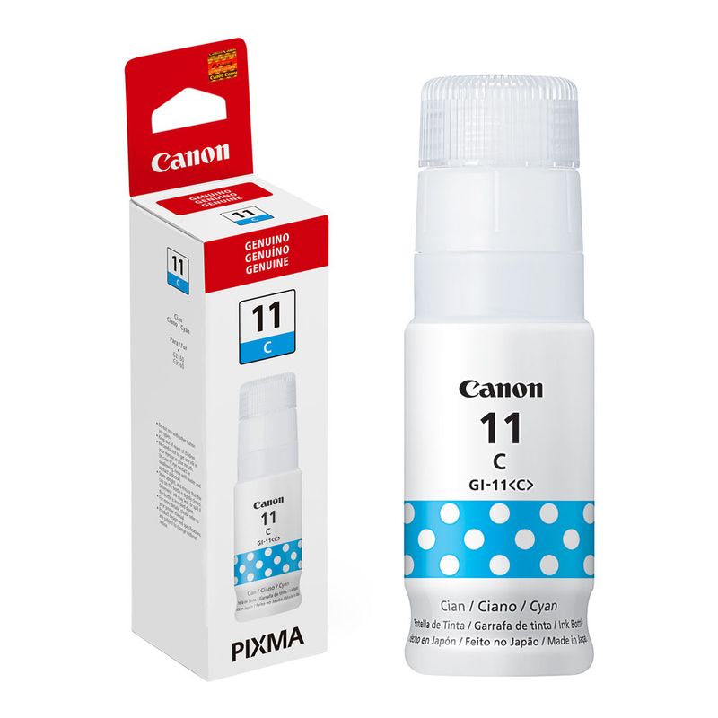 Canon GI-11 Cyan 70ml 6000 páginas frontal empaque tinta