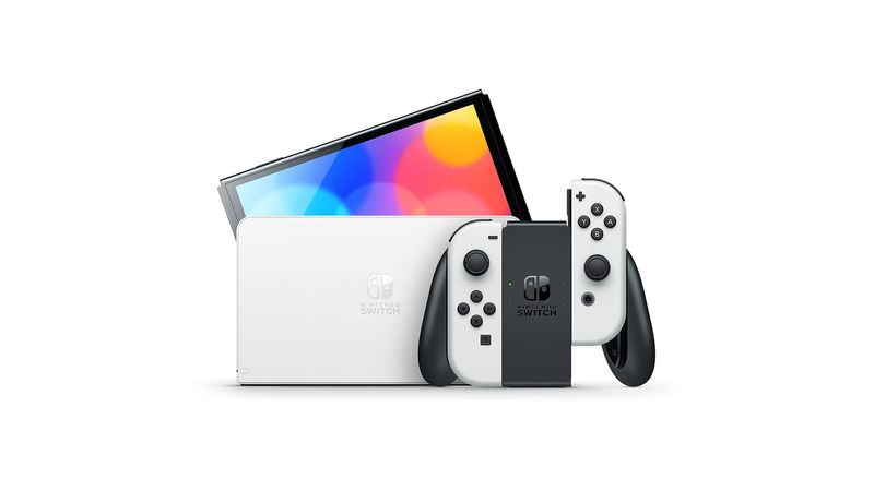 Consola Nintendo Switch modelo OLED 64GB + pantalla 7, blanco - Coolbox
