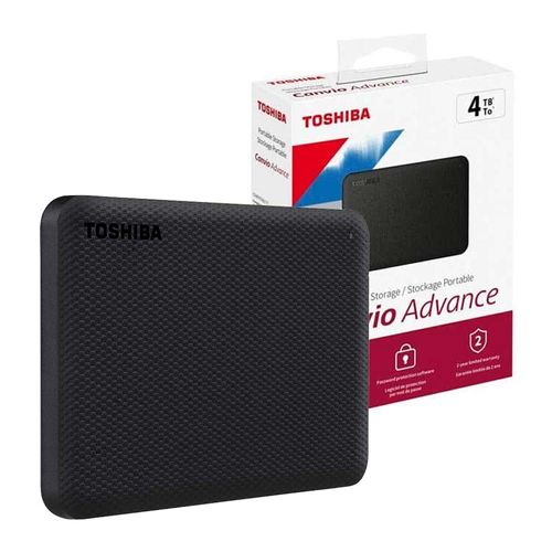 Disco duro externo Toshiba Canvio Advance 4TB, USB 3.2, negro