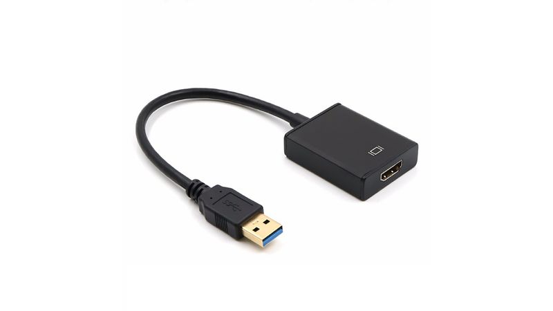 CABLE ADAPTADOR DE USB 3.0 MACHO A HDMI HEMBRA FULL HD DE ALUMINIO