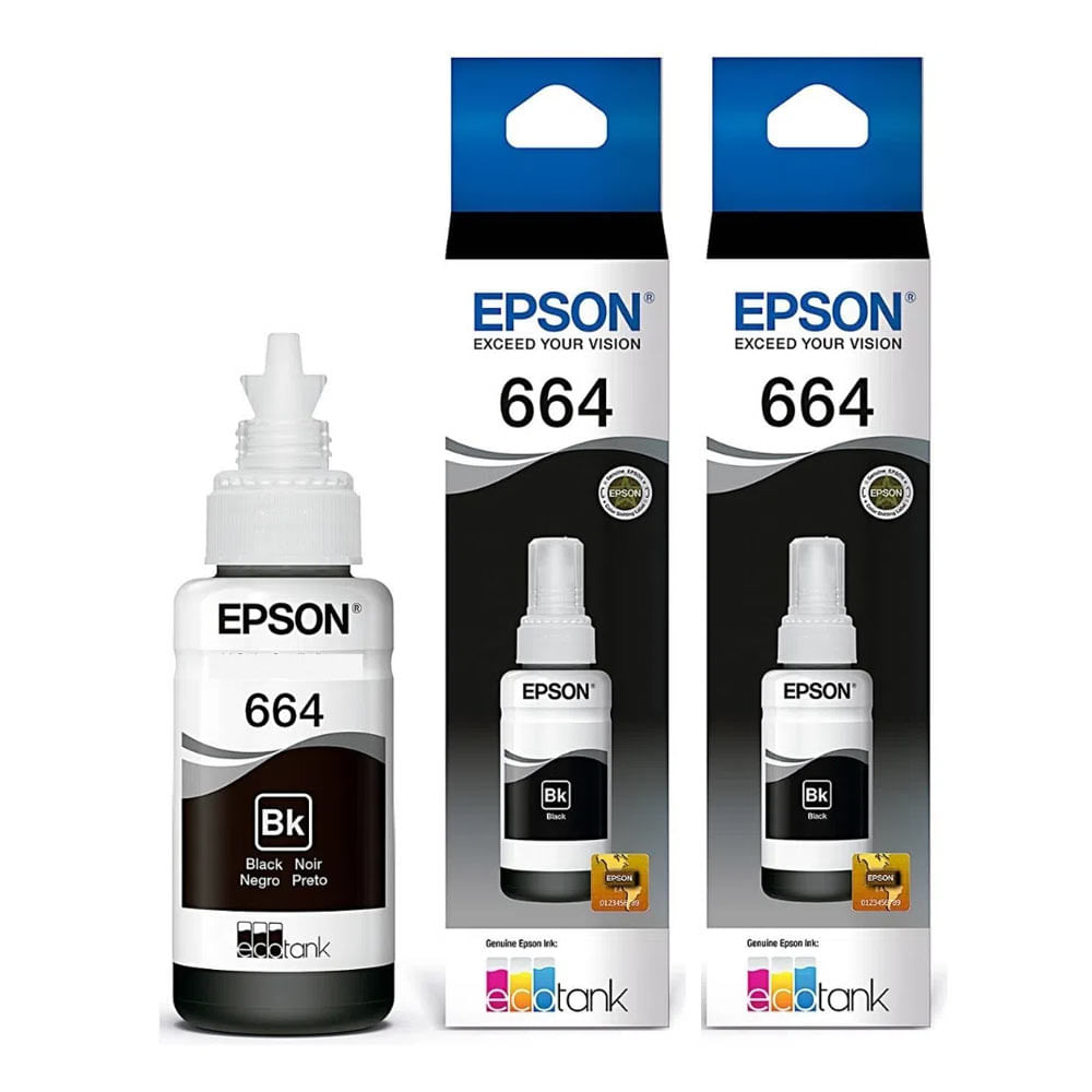 Botella de Tinta Epson T664120 Negro rinde 4000 Páginas 70ml - Coolbox