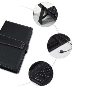 Estuche para tablet Teraware 7" con teclado, puertos usb y tipo-C, negro