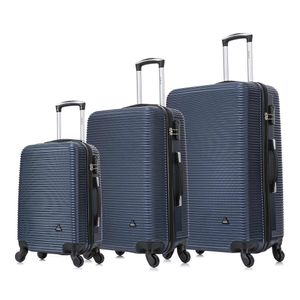 Set de 3 maletas de bodega Dukap Royal 51, 61 y 71 cm, capacidad 10, 15, 23 kg, 4 ruedas 360°, cerradura de combinación, ABS, azul