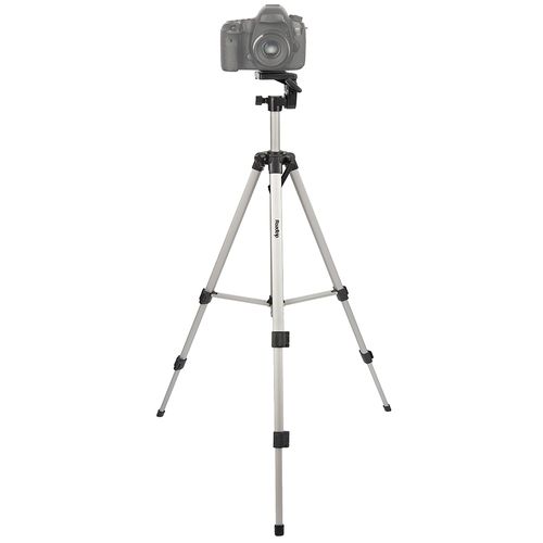 Trípode para cámara fotográfica, altura 51.6 cm - 136 cm, compatible con Nikon, Canon, Sony, cabezal giratorio 360°, aluminio, carga máx. 3 kg