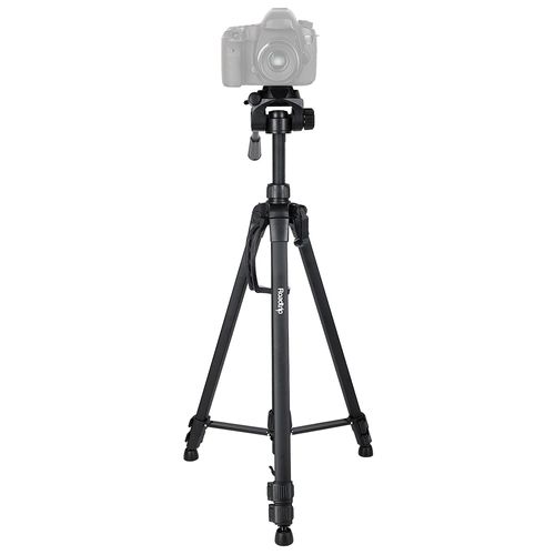 Trípode para cámara fotográfica altura 61 cm - 156 cm, compatible con Nikon, Canon, Sony, cabezal giratorio 360°, aluminio, carga máx. 3 kg