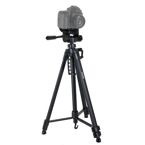 Trípode para cámara fotográfica, altura de 66 cm - 167 cm, compatible con Nikon, Canon, Sony, cabezal giratorio 360°, aluminio, carga máx. 3 kg
