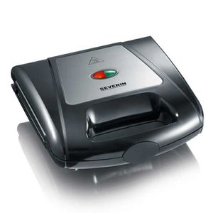Sandwichera 3 en 1 Severin SA 2968 1000w, capacidad para 2 panes, placas antiadherentes, negro