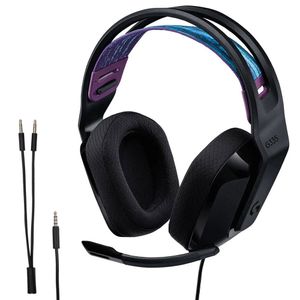 Audífonos gamer alámbrico Logitech G335 con micrófono, conexión jack 3.5, 36 ohms, sensibilidad: 87.5 dB, PC y consolas, negro