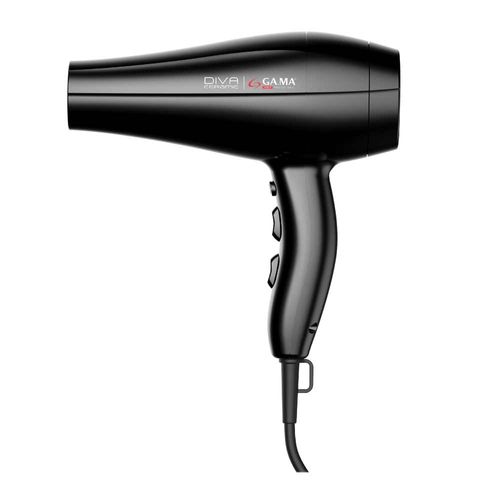 Secadora de cabello Gama Diva STD 2300 W, 2 niveles de velocidad, 3 temperaturas, negro