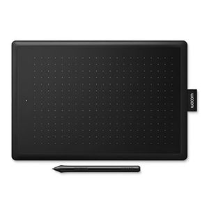 Tableta gráfica Wacom One Medium, lápiz One Pen, área activa 21.6 x 13.5 cm, conexión micro USB, negro