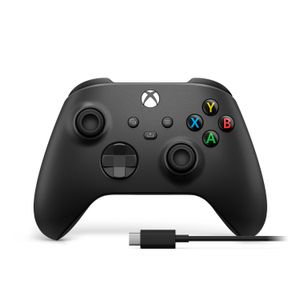 Mando Microsoft para Xbox One/S/X, inalámbrico, negro + Cable tipo C