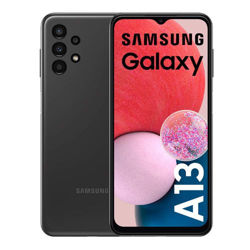 Celular Samsung Galaxy A13 64GB, 4GB ram, cámara principal 50MP + 5MP + 2MP + 2MP, frontal 8MP, 6.6", Octa-Core, negro