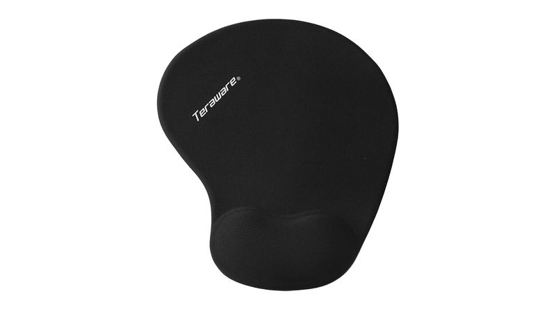 Mouse pad ergonómico S, 22cm x 19cm, con soporte de muñeca, color negro - Coolbox