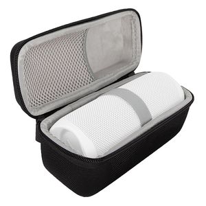 Estuche para parlante JBL Flip 5/6  y/o baterías externas,  exterior rígido con asa, interior de material suave