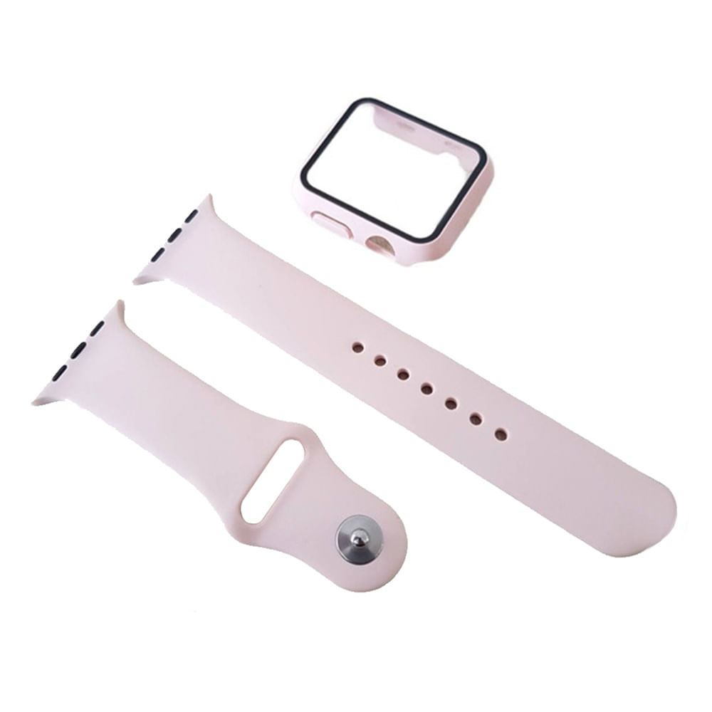 Protector de pantalla + correa de silicona Tecno Ofertas para smartwatch  Apple Serie 6, 40 mm, negro