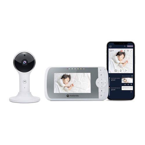 Monitor de video para bebé Motorola VM64C visión nocturna infraroja, hasta 50 m, wi-fi