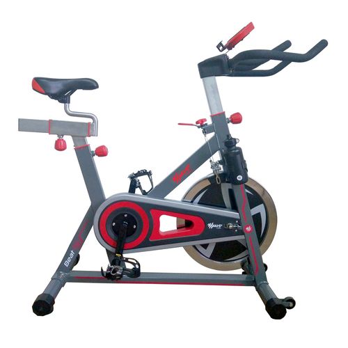 Bicicleta de spinning Muvo Beat 36 asiento regulable, volante 18 kg, máx. 120 kg