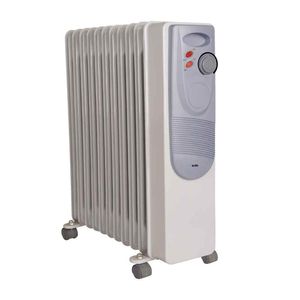 Estufa a aceite Sole portátil, 2500w, cubre hasta 21m2, 11 celdas, blanco humo