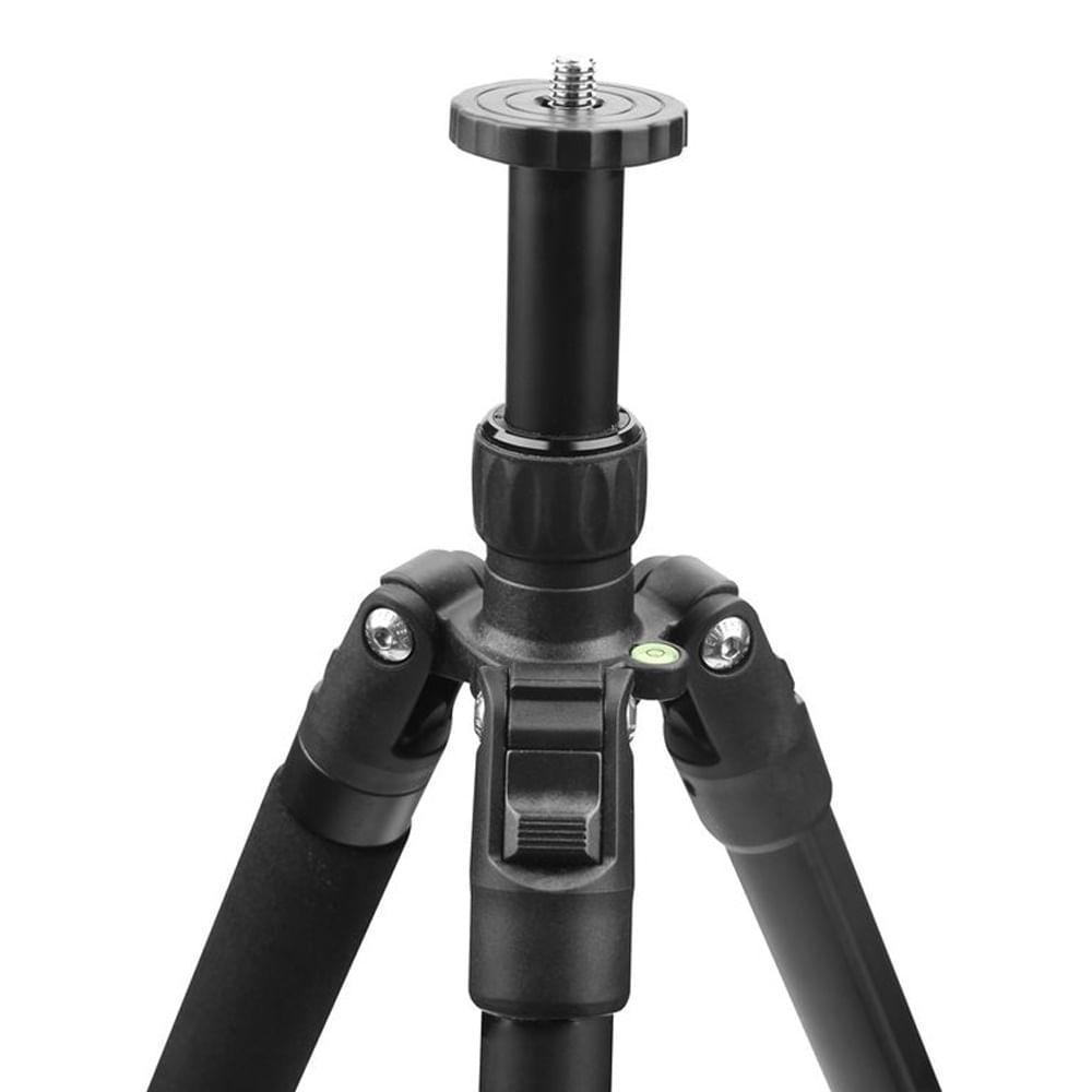 Trípode para cámara fotográfica, altura 51.6 cm - 136 cm, compatible con  Nikon, Canon, Sony, cabezal giratorio 360°, aluminio, carga máx. 3 kg -  Coolbox