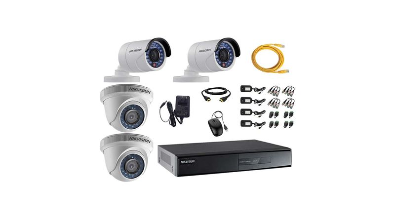 Kit Seguridad Hikvision 4 Camaras Vision Nocturna A Color !!