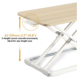 Elevador de escritorio Brateck KBT-10 patas plegables, elevación en X
