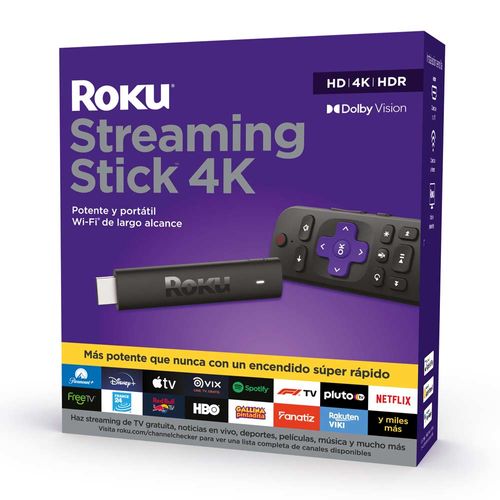 Convertidor a smart TV Roku Streaming Stick HD, HDR y 4K + control remoto