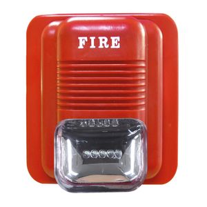 Sirena strobo Opalux GL-14N LED, 90DB, 76 flash por minuto,  12 - 24V, rojo