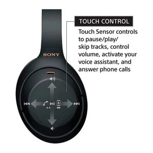 Audífonos con cancelación de ruido Sony WH-1000XM4 micrófono incorporado, máx. 30 horas, control de música y llamadas, negro