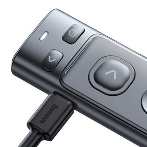 Presentador inalámbrico Baseus WKCD000013, receptor usb Tipo-C, láser rojo, recargables, gris