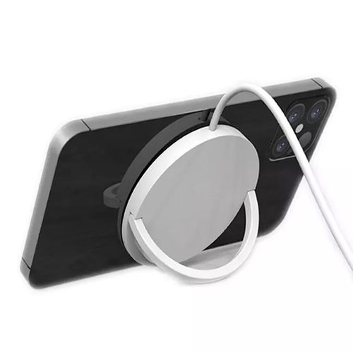 Cargador inalámbrico magnético G mobile interfaz tipo C, compatible con Apple 12 y 13 Qi, cable largo 1m, blanco