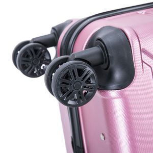 Maleta cabinera Inusa Trend 51 cm, capacidad máx. 10 kg, 4 ruedas, cerradura de combinación, rosado