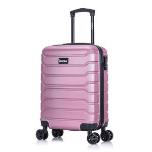 Maleta cabinera Inusa Trend 51 cm, capacidad máx. 10 kg, 4 ruedas, cerradura de combinación, rosado
