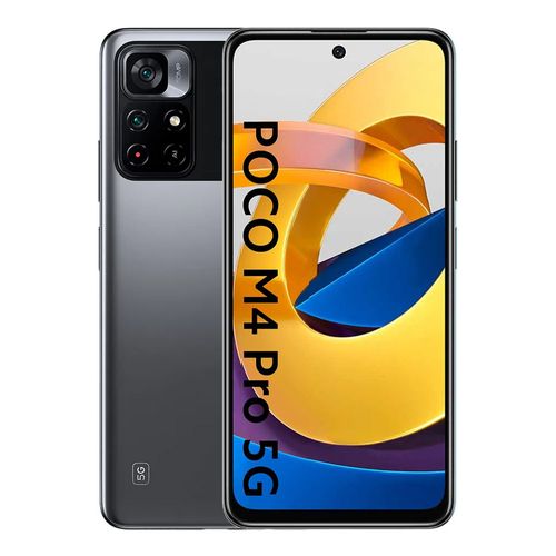 Celular Xiaomi Poco M4 Pro 5G, 128GB, 6GB ram, cámara principal 50MP + 8MP, frontal 16MP, 6.6", color negro