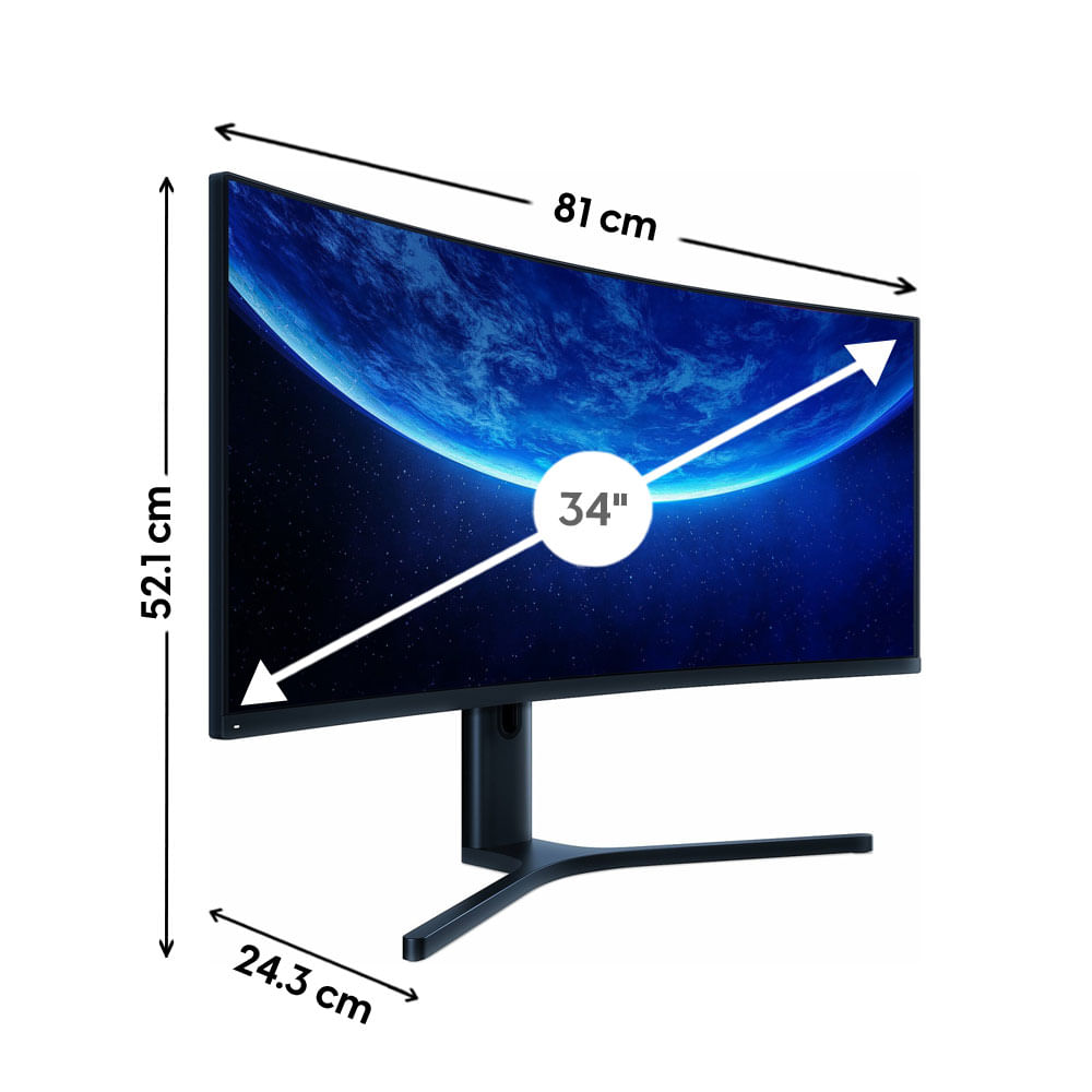 Monitor gamer curvo 34" Xiaomi Mi Curved Panel VA, UHD, 4ms, 144 Hz