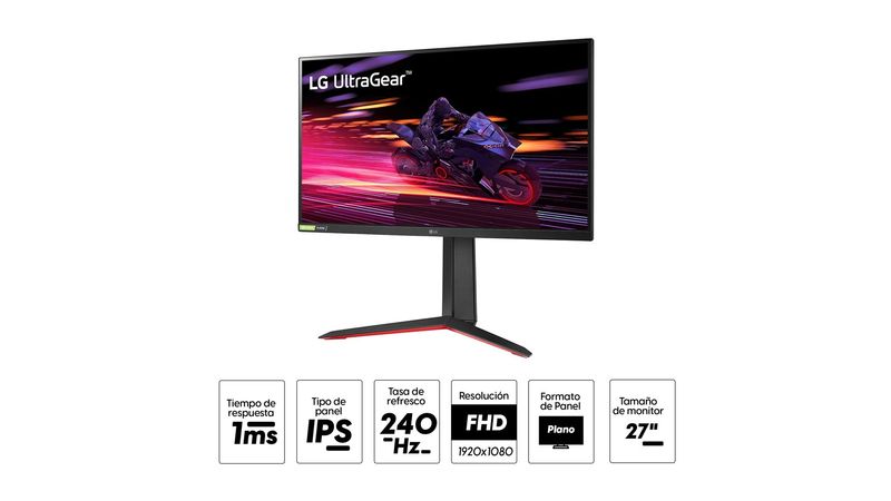 Monitor Gaming 27 Fhd 240hz Con Panel Ips Color Negro