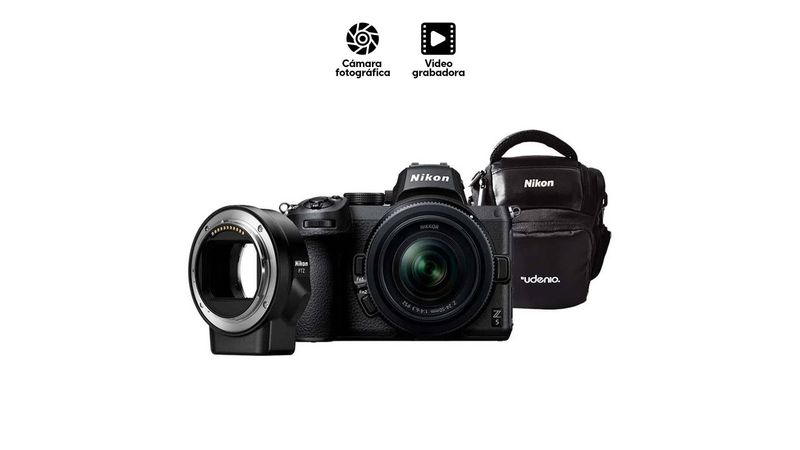 Cámara Mirrorless Profesional Nikon Z5 24-50mm + Adaptador FTZ +