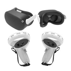 Set de accesorios Komakai protector de mando + cubierta de lente + visor, corazón blanco y negro