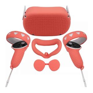 Set de accesorios Komakai protector de mando + cubierta de lente + visor, corazón rosado