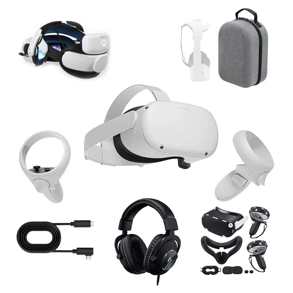 Gafas de realidad virtual, Meta Quest 2, 128 GB, Blanco